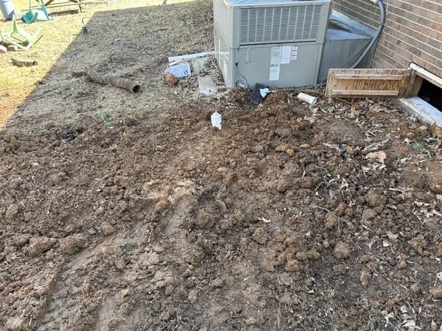 Repaired septic area